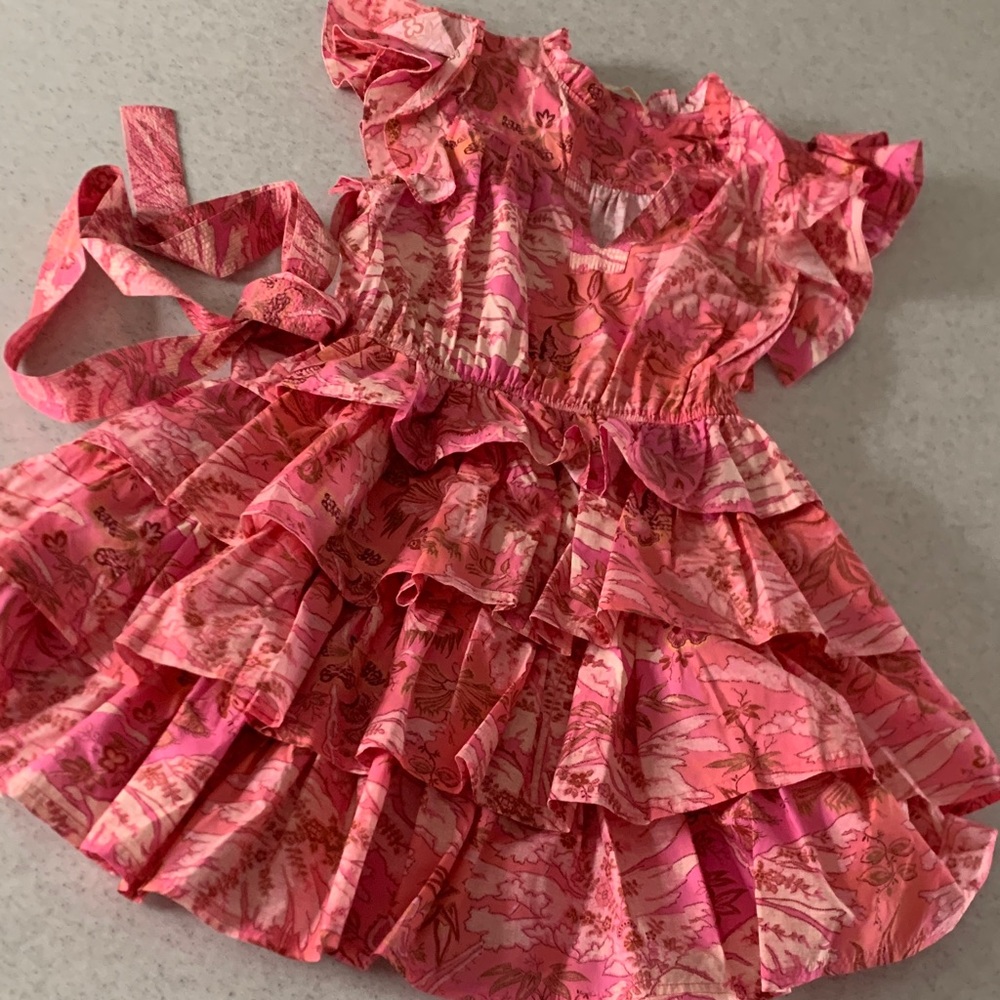 Ulla Johnson Vibrant Pink Floral Dress NEW